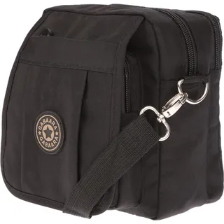 Kleine Damen Herren Umhängetasche Tasche Crossover Bag Nylon Schultertasche City Schwarz - Schwarz