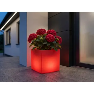 Smartwares LED Solar Blumentopf OSL-60083 weiß 37 cm RGBW - Weiß