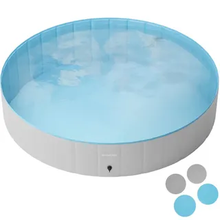 tectake Hundepool Nele, schneller Auf- und Abbau, grau/blau , Grau, Blau , Kunststoff , Rund , 160x30x160 cm , Freizeit & Co, Pools & Wasserspaß, Pools