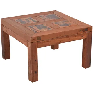 Gardenson Loungetisch , Braun , Holz , Teakholz , Hartholz , quadratisch , eckig , 70x45x70 cm , gastro- und objekttauglich, UV-beständig, wetterfest, platzsparend , Gartenmöbel, Loungemöbel, Lounge-Serien
