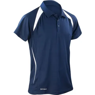 SPIRO S177M | Herren Team Spirit Polo / Atmungsaktiv - Farbe: Navy/White - Größe: XL