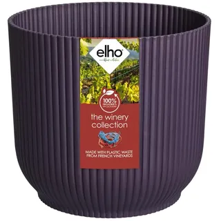 elho The Winery Collection 22cm Blumentopf - Dunkelviolett | ∅ 22.015 x H 20.16 cm | für den Innenbereich | 100% recyceltes Plastik