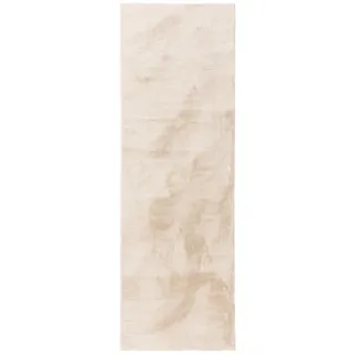 benuta Kunstfellteppich Furry Beige 80x300 cm , Kunststoff , Uni , Rechteckig , 80x300 cm , Oeko-Tex® Standard 100 , pflegeleicht , Teppiche und Böden, Teppiche, Schaffelle & Kuhfelle