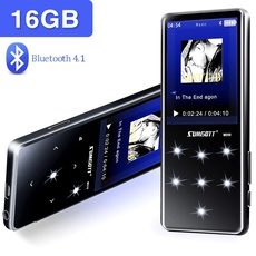 MP3 Player 16GB Bluetooth MP3 Musik Player mit Kopfhörer 2,4 Zoll HD LCD Display Tragbarer Player mit Lautsprecher Digital FM Radio Voice Recorder