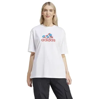 adidas Damen Flower Pack Badge of Sport Tee T-Shirt, Non-Dyed, L