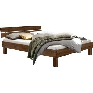 Prato 160 x 200 cm Fußhöhe 25 cm nussbaum geölt