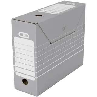 Elba Archivboxen tric grau/weiß 11,0 x 34,0 x 27,0 cm, 10 St.