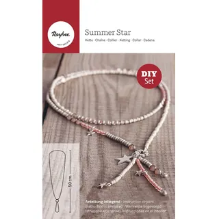 Rayher 15391000 Bastelpackung: Kette Summer Star, 100cm, + Anhänger, Set 1Stück