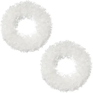 Creativ deco Dekokranz Weihnachtsdeko 24 cm weiß