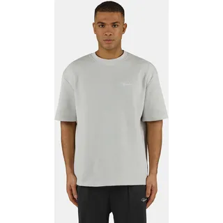 T-Shirt PEGADOR "Signar Oversized Rib Tee", Herren, Gr. S, washed fog grau weiß, Single Jersey, Obermaterial: 100% Baumwolle, unifarben, oversize normal, Rundhals, Shirts T-Shirt, Baumwolle, oversize