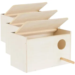Trixie 5630 Nistkasten, 21 × 13 × 12 cm/ø 4 cm (Packung mit 3)