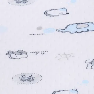 Wasserdichte Baby-Wickelunterlage aus Baumwolle, blau, Größe M - Blau