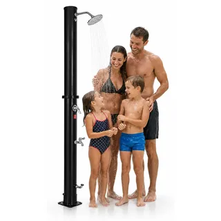 Mucola Solardusche Gartendusche Fußdusche Pooldusche Außendusche Campingdusche Outdoor Dusche Regendusche - Schwarz 35L - Schwarz