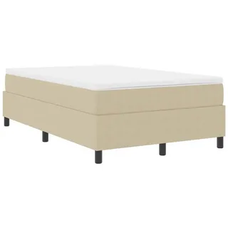 vidaXL Boxspringbett Hellgrün Grau 120x200 cm Cordstoff