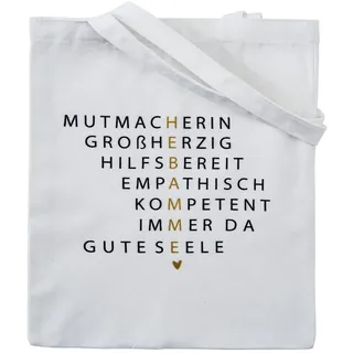 RF&CM Jutebag - Hebamme mit Herz | Dankeschön-Geschenk Hebamme | Abschiedsgeschenk Hebamme | Canvas Tasche bedruckt