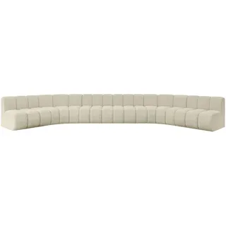 altdecor Wohnlandschaft modulares Sofa Montra-U2 - 581x174x70 cm Beige