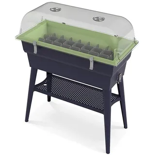 NOOR Hochbeet Calipso Komplettset mit Haube I Blumenkasten mit 40 l Volumen I Die Abdeckhaube bietet optimalen Schutz I Pflegen Sie ganz einfach Ihre Pflanzen & Setzlinge I Linde