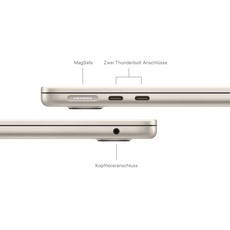 Bild von MacBook Air M3 2024 13,6" 8 GB RAM 256 GB SSD 8-Core GPU polarstern