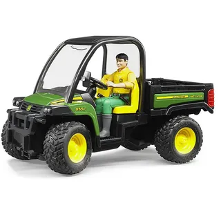 bruder 02490 - John Deere Gator XUV 855D mit Fahrer - 1:16 Fahrzeuge, Landwirtschaft, Forstwirtschaft, Arbeiter, bworld Figur, Transporter, Jeep, Geländewagen