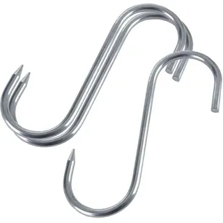 ORION Haken Stahlhaken Räucherhaken 11,5x8,4cm 3 Stück - Silber