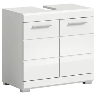xonox.home Waschbeckenunterschrank Scout weiß Hochglanz ca. 60x56x34 cm