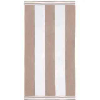 Superior Collection Combed Cotton Luxurious Jacquard Beach Towels, Taupe Cabana Stripe, Oversized