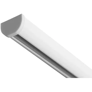 Deco-Raum Gardinenschiene 1-lauf Round , Weiß , Metall , 220 cm , Heimtextilien, Vorhänge, Vorhangschienen, Flächenvorhangschienen