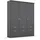 Möbel Bremen Schrank Drehtürenschrank Kleiderschrank in Grau Metallic mit 6 Schubladen 3-türig, inklusive Zubehörpaket Basic 2 Kleiderstangen, 2 Einlegeböden BxHxT 136x199x58 cm