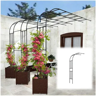 Metall Gartenbogen Rosen Torbogen Rankhilfe, Halbbogen Für Kletterpflanzen, 0.6 1.2 1.5 1.8 2.0 2.4 2.5 2.6 2.7 3.0 m Stabiles Rankbogen Rankgitter Rosenspalier, Terrasse Dekor(WxH 1.2x2.7 m)