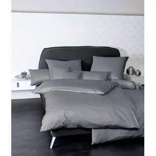 JANINE Bettwäsche COLORS grau 155 x 220 cm + 80 x 80 cm