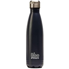 Irisana – Edelstahl-Wasserflasche – 500 ml – Blau – 7 x 7 x 27 cm – mit Neoprenüberzug – für heiße und kalte Getränke – Bbo-Kollektion