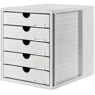 HAN Schubladenbox 36,9 x 36,2 x 31,8 cm 5-tlg. grau