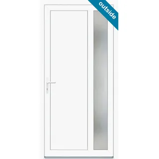 Nebeneingangstür K511 Kunststoff Weiß 98 cm x 198 cm Anschlag Links