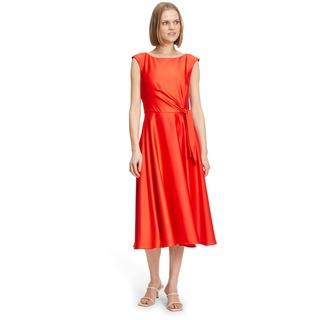 Vera Mont Damen Cocktailkleid mit Bindegürtel, Hot Red 4077, 38