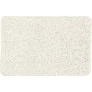 Kleine Wolke Badematte ""Scott", Badvorleger, Badezimmer Teppich" Höhe 12 mm rutschhemmend beschichtet fußbodenheizungsgeeignet Badteppich, Uni Farben, weich & kuschelig, weiß
