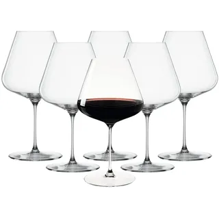 Spiegelau Rotweingläser 960 ml, 6 Stück, Definition, 1350160, Burgunder Gläser aus Kristallglas, Weingläser Rotwein spülmaschinenfest