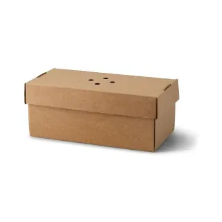 Greenbox Burgerboxen doppelt, Kraftkarton, braun, faltbar , Nachhaltig hergestellte Kartonbox für den Transport von Burgern , 1 Karton = 100 Stück