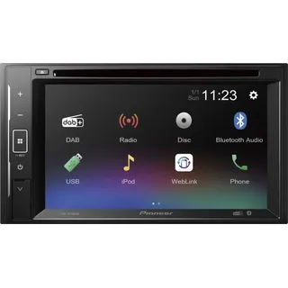 Pioneer AVH-A240DAB 2-DIN Moniceiver 6,2 Zoll Touchscreen DAB+ Bluetooth