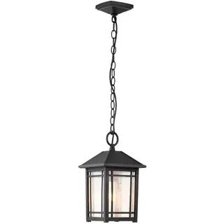 Quoizel CEDAR POINT 1-flg. 20 cm rustikal Aluminium/Glas schwarz