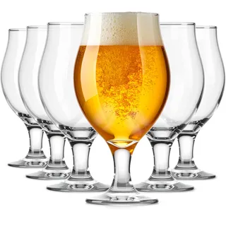 Glasmark KROSNO 1992 Biergläser Biertulpen Set 6 Stück 500 ml Pils Bierglas Stout Gläser Für Bier Cocktailgläser Spülmaschinengeeignet