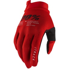 100% iTRACK Handschuhe, Erwachsene (Rot, Groß)
