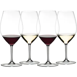 RIEDEL Wine Friendly 001 - Magnum Weinglas, 4er Set, Kristallglas, maschinell gefertigt