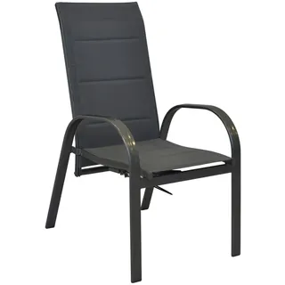 Merxx Amalfi Stapelsessel 59 x 71 x 107 cm graphit/anthrazit 2 St.