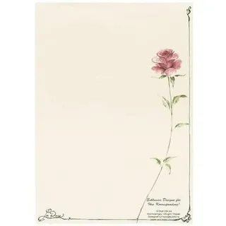 Rössler edle Karten mit Umschlag | Briefpapier Set | Briefpapier edel | 15 Karten DIN lang |15 Briefumschläge DIN lang | 235 x 130 x 40mm | 1 Stück | Farbe: Rot | Papier in Grau