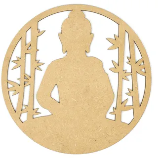 CONTRAXT Buddha Figur Holz Spirituelle deko. Mandala Budha sculpture wanddeko buddha buddhistische deko wand esoterik geschenke wall zen buddhismus deko bad nicht-metall (Buddha, MDF)