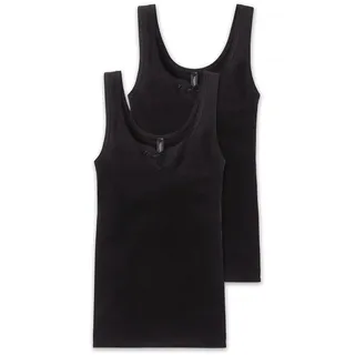 SCHIESSER Cotton Essentials Unterhemd Schwarz 38