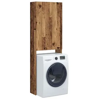 vidaXL Waschmaschinenschrank Altholz-Optik 64x25,5x190 cm