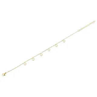 Fußkette ADELIA ́S "Damen Fußkettchen ¿ aus Edelstahl" Gr. 22, gold, Fußketten, Damen, Edelstahl, Fußkette