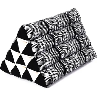 Leewadee Thai Dreieckskissen 50 x 33 x 33 cm - Feste Kapok Rückenstütze für Lesen, Bett, Sofa & Boden