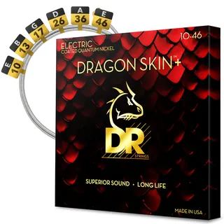 DR Strings DR DEQ-10 - DRAGON SKIN+TM Electric Guitar Strings 10-46 - E-Gitarrensaiten